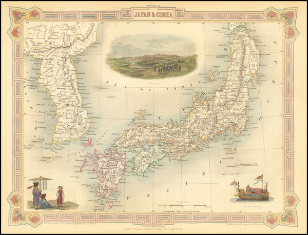 18-Japan and Korea Map By John Tallis