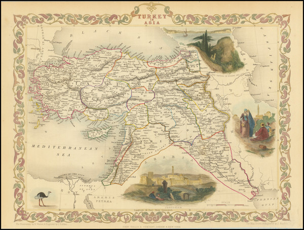 86-Turkey, Middle East and Turkey & Asia Minor Map By John Tallis
