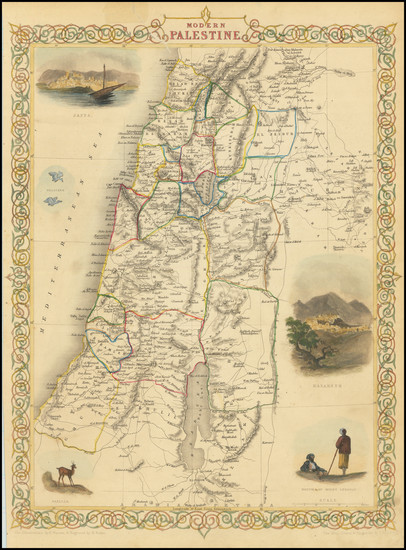 18-Holy Land Map By John Tallis