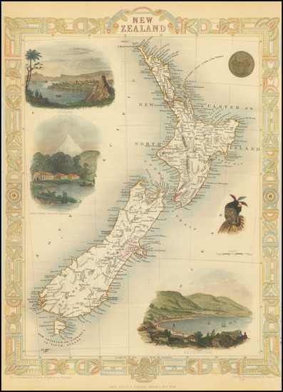 18-New Zealand Map By John Tallis