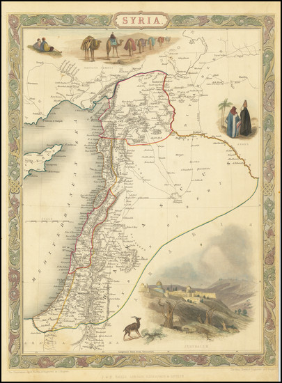 50-Middle East and Holy Land Map By John Tallis