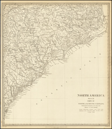 92-North Carolina and South Carolina Map By SDUK