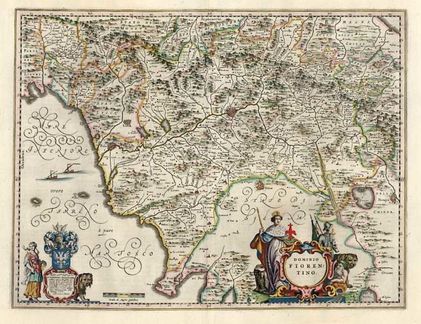 9-Europe and Italy Map By Willem Janszoon Blaeu