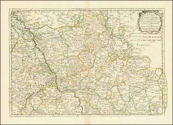 71-Mitteldeutschland Map By Nicolas Sanson