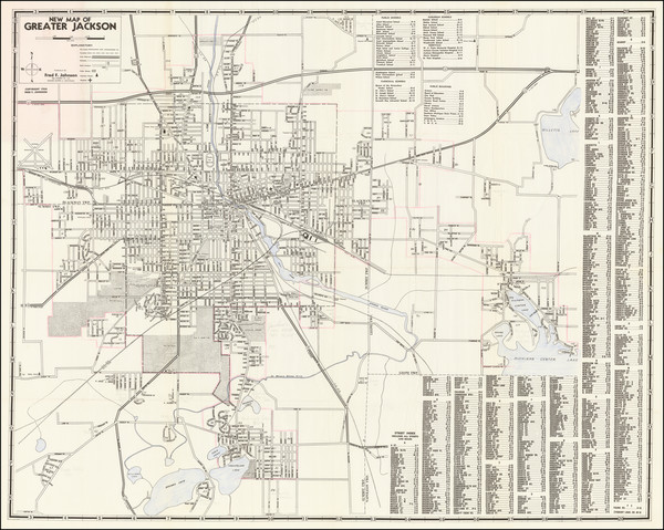 50-Michigan Map By Fred F. Johnson