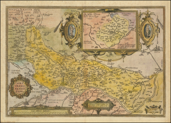 67-Northern Italy Map By Abraham Ortelius