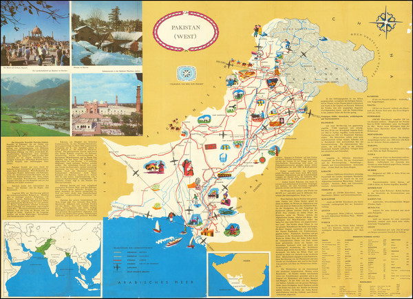 75-India, Central Asia & Caucasus and Pictorial Maps Map By Director Tourism, Ministry of Comm