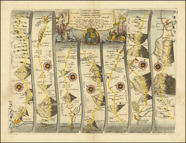 21-Wales Map By John Ogilby