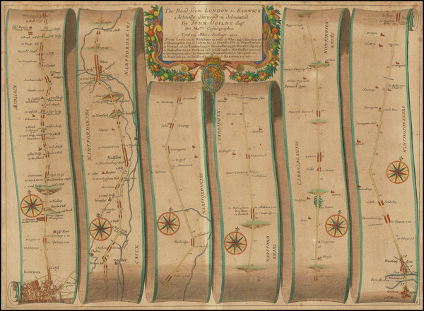 87-England Map By John Ogilby