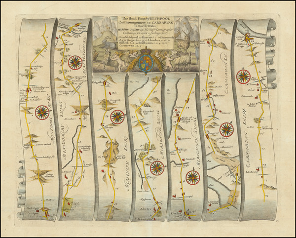 13-Wales Map By John Ogilby