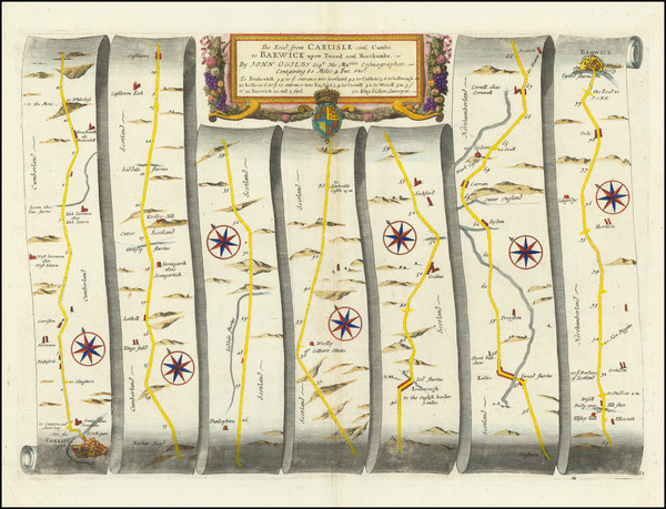 4-British Counties and Scotland Map By John Ogilby