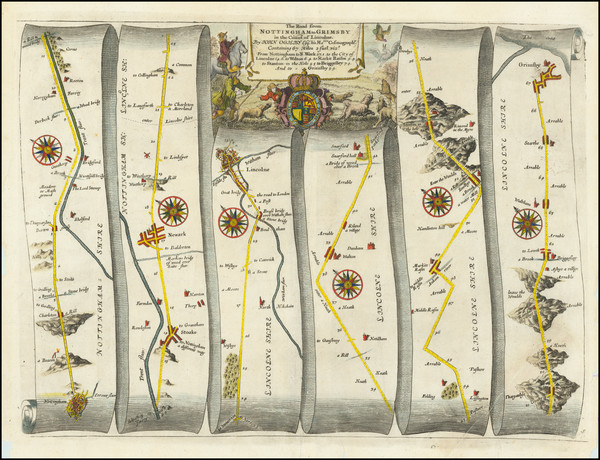 12-British Counties Map By John Ogilby