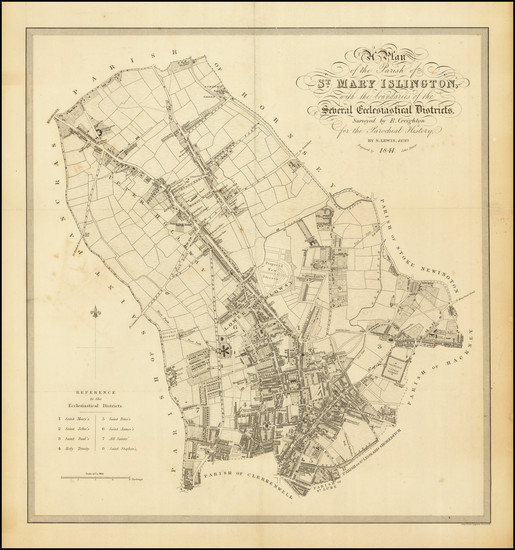 75-London Map By Samuel Lewis / John Dower