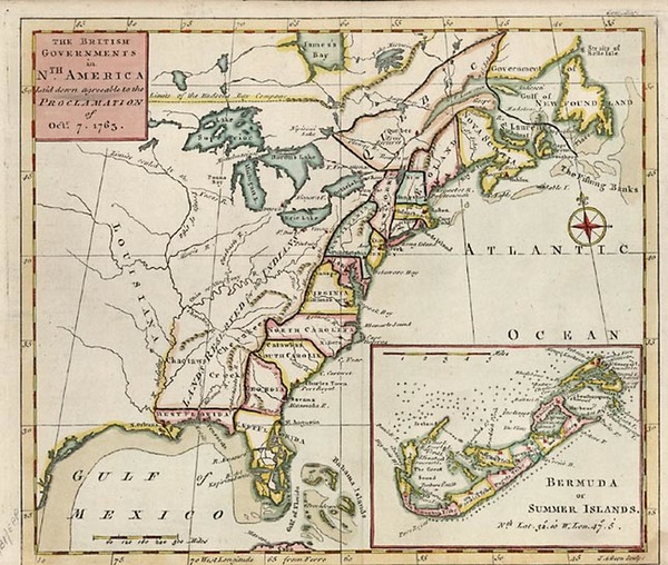 61-United States and Caribbean Map By Gentleman's Magazine