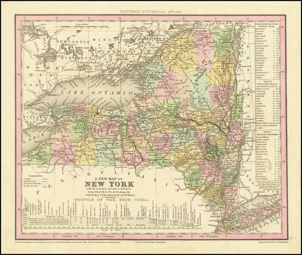 2-New York State Map By Henry Schenk Tanner