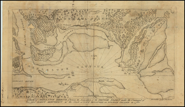 67-Southeast, South Carolina and American Revolution Map By Thomas Abernethie