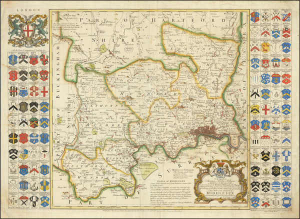 9-London and British Counties Map By Richard William Seale