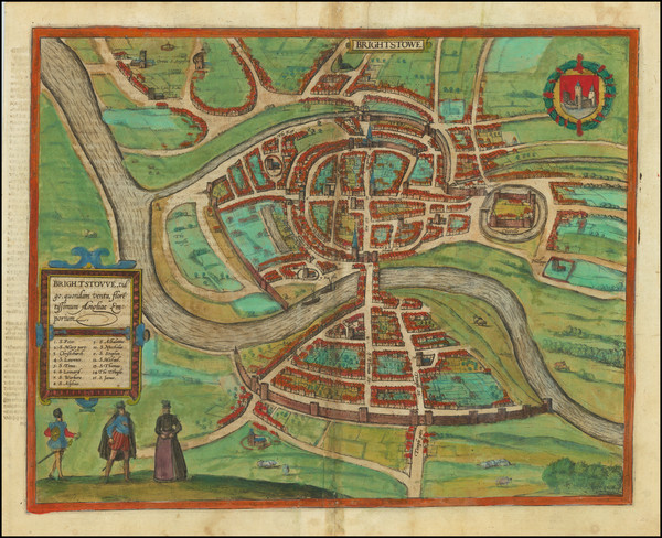 44-England Map By Georg Braun  &  Frans Hogenberg