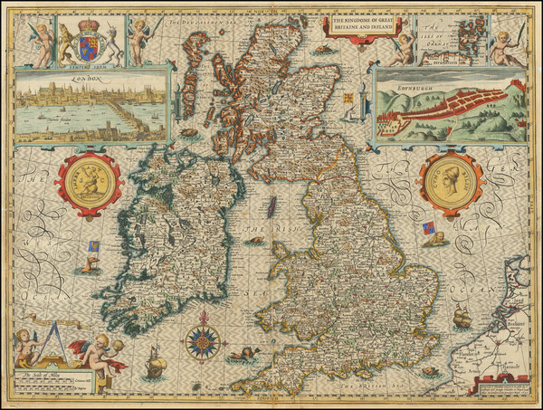 5-British Isles Map By John Speed