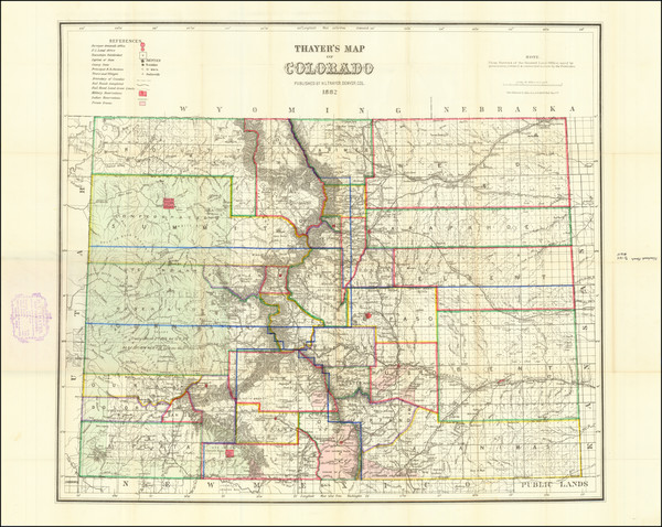 65-Colorado and Colorado Map By H.L. Thayer