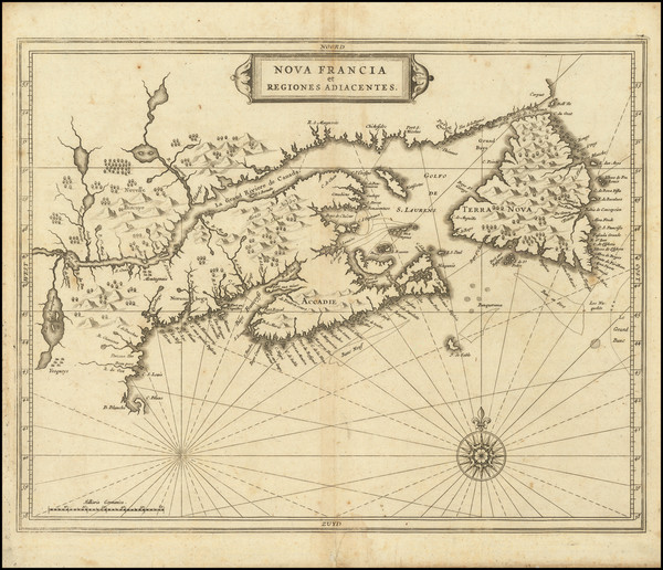 23-New England and Eastern Canada Map By Joannes De Laet