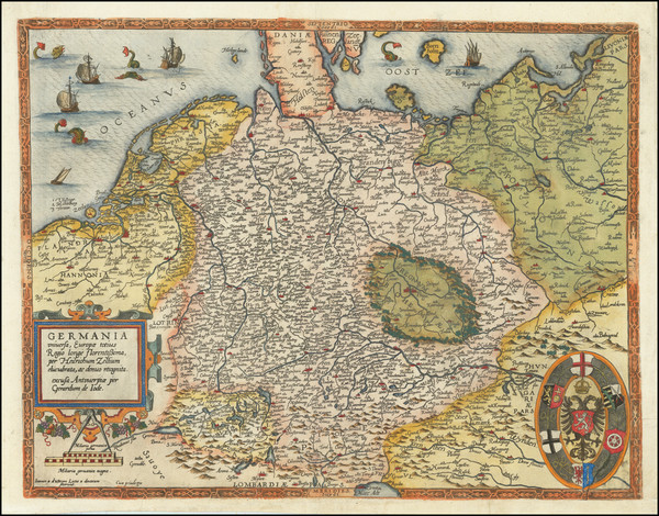 92-Netherlands, Austria, Poland, Czech Republic & Slovakia and Germany Map By Gerard de Jode