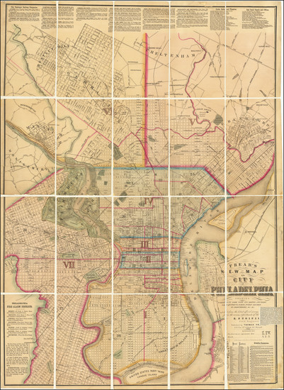 100-Philadelphia Map By Thomas Frear / E.S. Stoifier