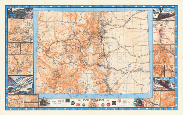 91-Colorado, Colorado and Pictorial Maps Map By Linn Westcott