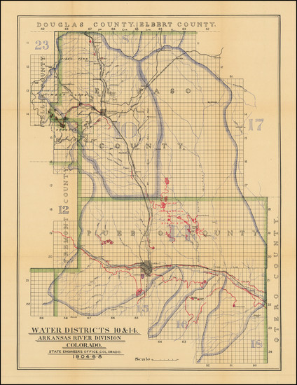 36-Colorado and Colorado Map By State Engineer's Office, Colorado