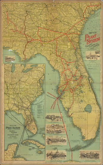 32-Florida and Southeast Map By Matthews-Northrup & Co.