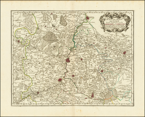 69-Belgium Map By Nicolas Sanson