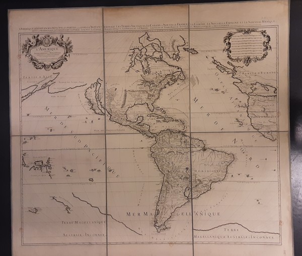 7-Western Hemisphere and America Map By Alexis-Hubert Jaillot