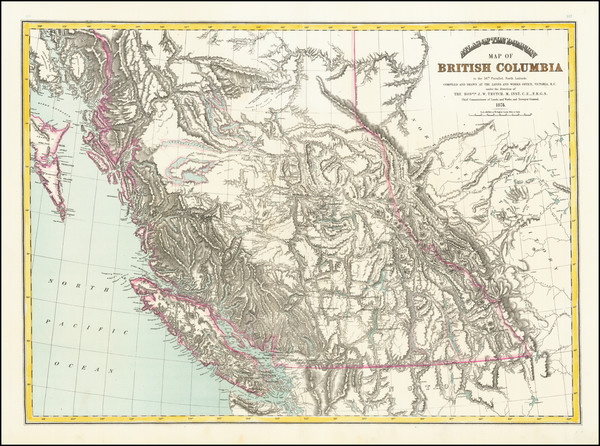 77-British Columbia Map By Joseph William Trutch