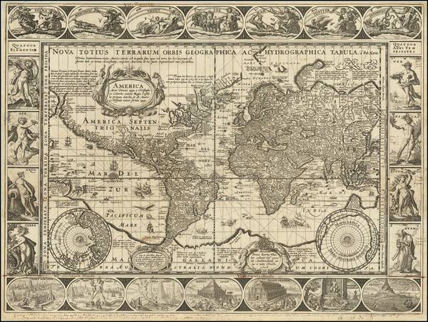 81-World Map By Pieter van den Keere