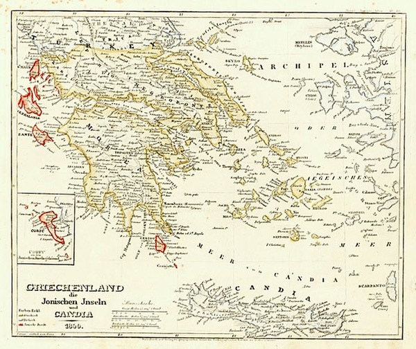 54-Europe, Turkey, Balearic Islands and Greece Map By Joseph Meyer