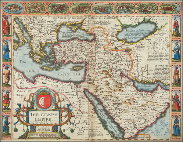 70-Turkey, Middle East, Arabian Peninsula, Persia & Iraq and Turkey & Asia Minor Map By Jo