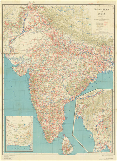 87-India Map By Surveyor General of India