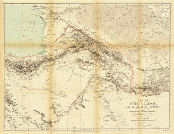 80-Central Asia & Caucasus and Persia & Iraq Map By Royal Geographical Society