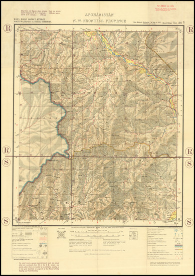 94-Central Asia & Caucasus and Pakistan Map By Surveyor General of India