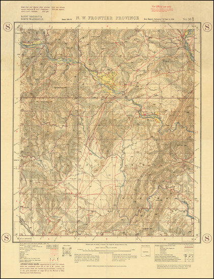91-Pakistan Map By Surveyor General of India