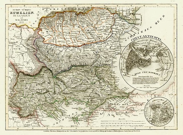 15-Europe, Romania, Balkans and Turkey Map By Joseph Meyer