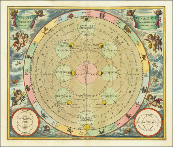 22-Celestial Maps Map By Andreas Cellarius
