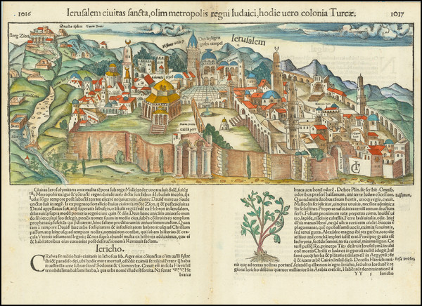 36-Jerusalem Map By Sebastian Munster