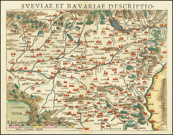 5-Süddeutschland Map By Sebastian Munster