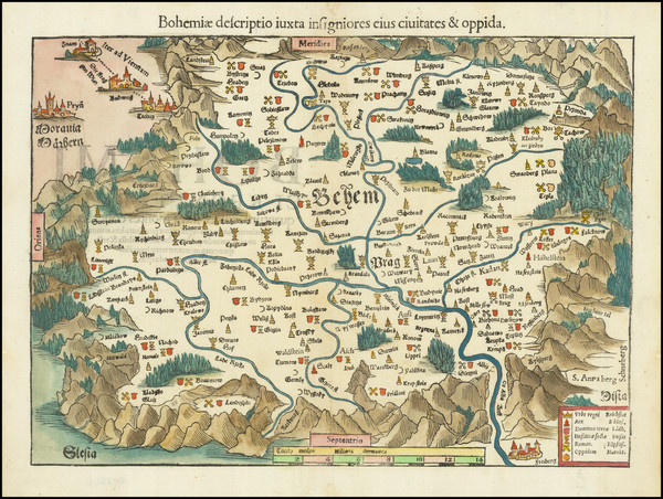 54-Czech Republic & Slovakia Map By Sebastian Munster