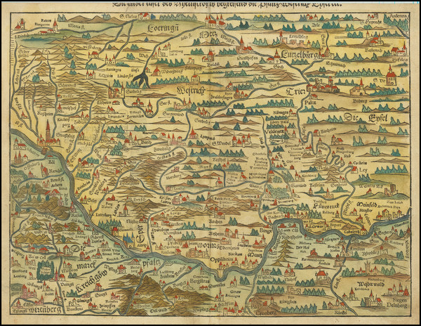 58-Nord et Nord-Est and Mitteldeutschland Map By Sebastian Munster