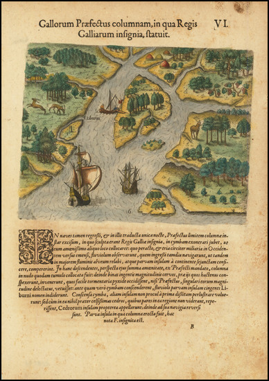 4-Florida, Southeast and Georgia Map By Theodor De Bry