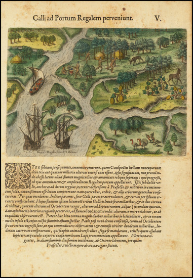 16-Southeast and South Carolina Map By Theodor De Bry