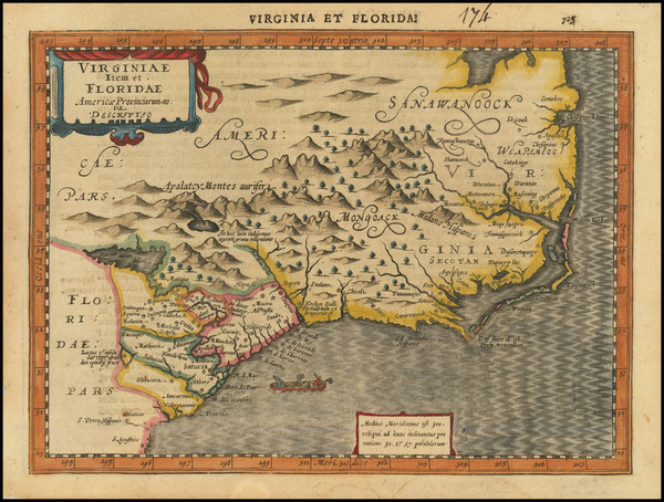 33-Southeast, North Carolina and South Carolina Map By Johannes Cloppenburg