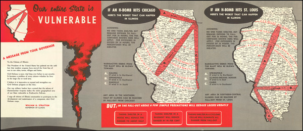 66-Illinois and Curiosities Map By Illinois Office of Civil Defense